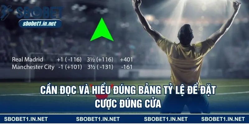 Cần đọc và hiểu đúng bảng tỷ lệ để đặt cược đúng cửa 