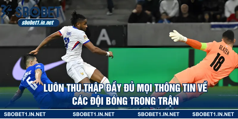 Luôn thu thập đầy đủ mọi thông tin về các đội bóng trong trận